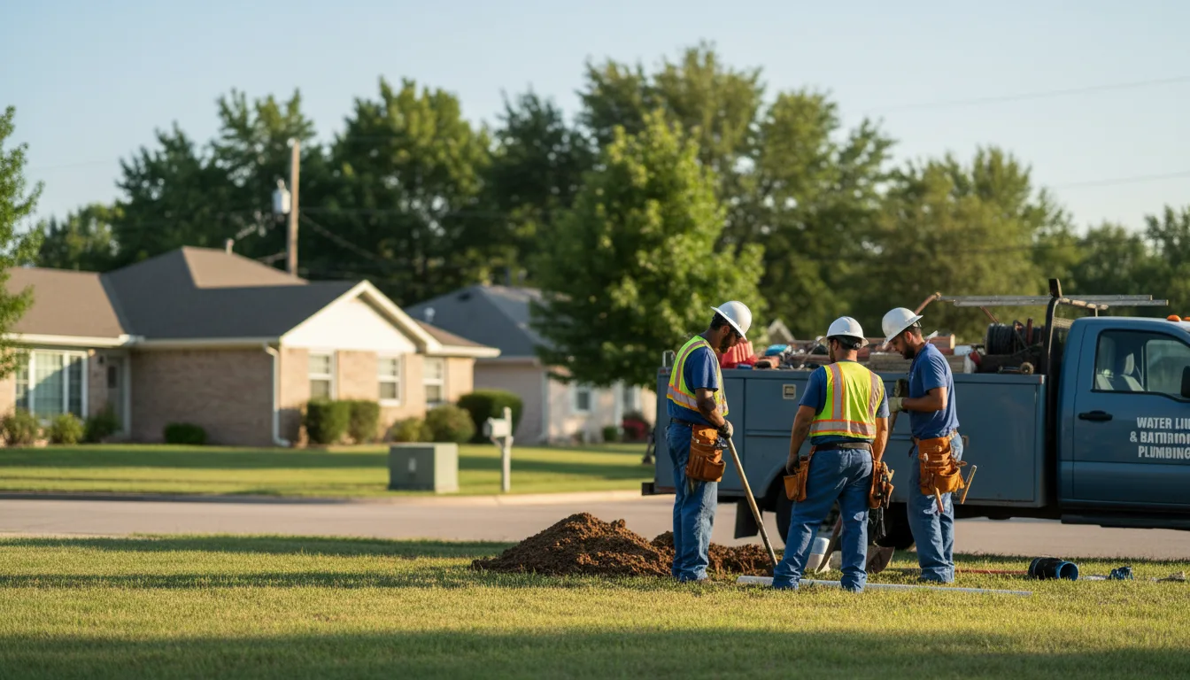 Residential water line and bathroom plumbing service in Latexo, TX